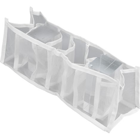Aufbewahrungsbox für Unterwäsche, atmungsaktiv, faltbar, mit mehreren Fächern, Schubladenorganizer für BHs und Socken (7 Fächer) (1/5)