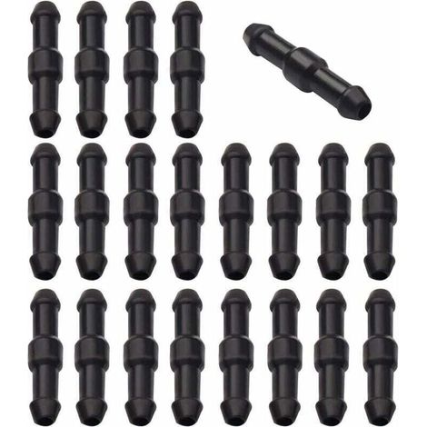 Raccords droits pour tuyaux de lave-glace – Lot de 20 pièces en plastique résistant, diamètre standard, compatibles avec systèmes automobiles (1/4)