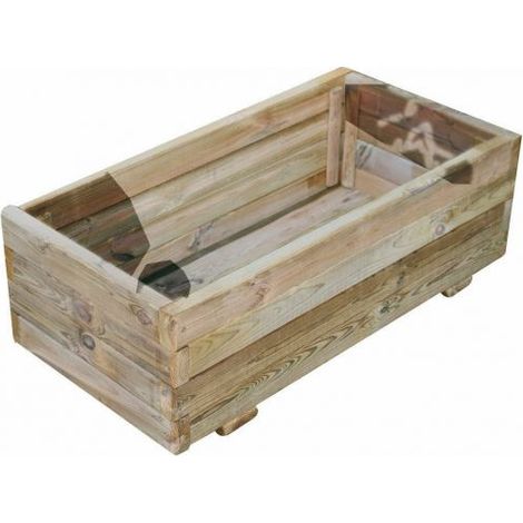Fioriera Da Giardino Lasa In Legno Di Pino Impragnato Dimensione 40X80Xh26Cm. (1/5)