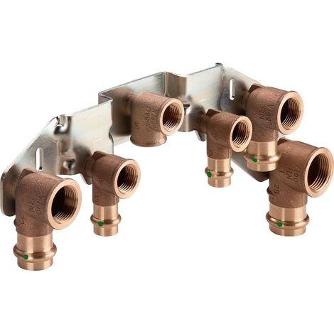Viega Profipress Unidad de montaje, Rp 1/2, fundición roja o bronce de silicio, acero cincado, modelo 2229, 309398