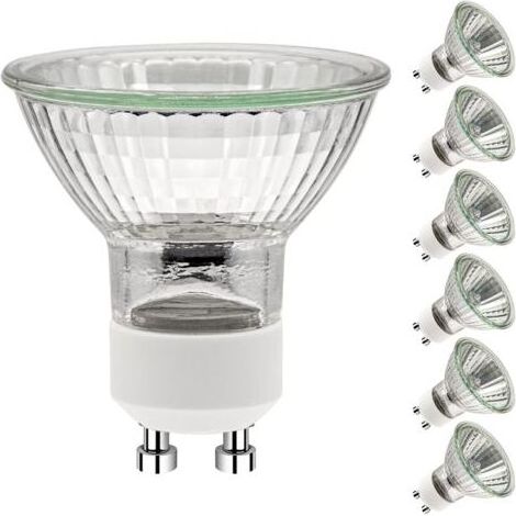 Ampoules GU10 50W,GU10 Ampoules Halogènes,Ampoule Spot AC 230V 50W, GU10 Halogen Ampoules Halogène 2 Broches 35° Angle de Rayonnement 2700K Dimmable Blanc Chaud, Pack de 6 (1/5)