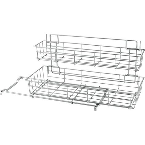 Metaltex Uitschuifbaar Opbergrek 20x58x28 cm Argent (1/4)