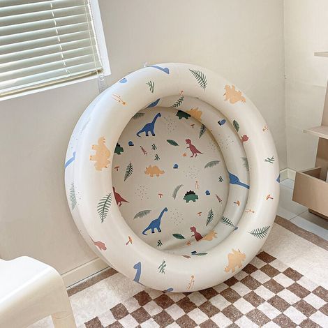 Piscine Enfant Ronde,Pataugeoire Gonflable Bebe, Intérieure et Extérieure Jouets, Animé Dinosaure 85 x 25 cm (1/4)