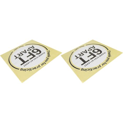 2 Paires d'Autocollants de Distanciation Sociale pour Contrôle des Foules et Signalisation au Sol (1/5)