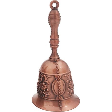 Weihnachtsglocken aus Metall mit klarem Klang, nostalgisches Weihnachtsaccessoire zum Aufhängen am Baum oder an der Tür, Kupferfarben (1/5)