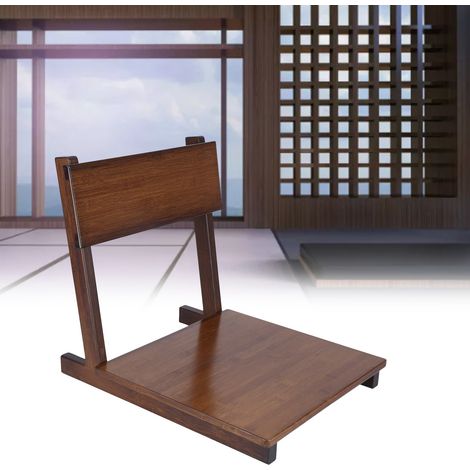 Fauteuil lounge tatami de style japonais, chaise de balcon avec fenêtre en baie, chaise de lit simple en bois massif, couleur noyer. (1/5)