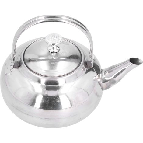 Bouilloire en acier inoxydable, élégante théière/cafetière avec filtre à thé intégré, idéale pour la maison et le restaurant (16 cm). (1/5)