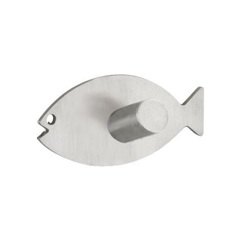 Wenko Wandhaken Fish Edelstahl, chrom, 2er-Set Handtuchhaken (1/2)