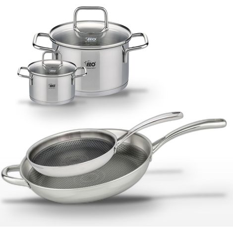 Lot Poêles 32cm & 28cm Elo Relief Evolution et Faitouts 12cm & 20cm Elo Citrin (1/5)