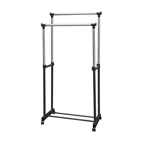 Perchero metalico 2 barras ruedas 32x80x162cm 78284 kipit (1/2)