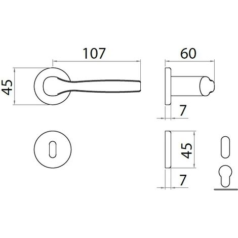 MANIGLIA GPB GABRY RB8 ALLUMINIO ARGENTO (F1) (1/4)