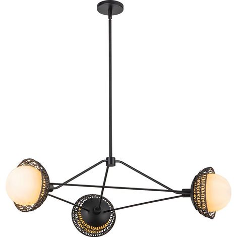 Elstead Alora Mood Perth Suspension contemporaine noire mate, 3 ampoules E14 (1/5)