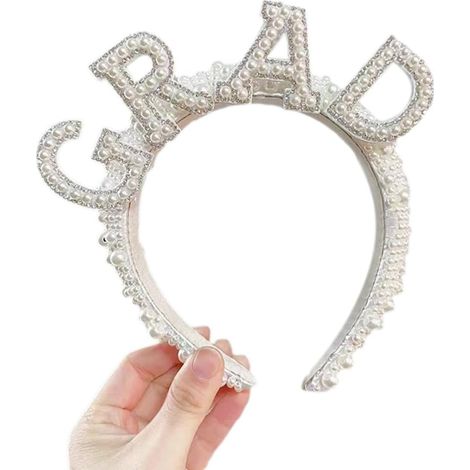Serre-tête avec perles - Style vintage - Pour concours de beauté, bal de fin d'année, voile de mariée - Accessoires de cheveux (1/5)