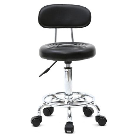 Tabouret Chaise de café Chaise de barbier Hauteur réglable Rotatif Petit Dossier devoirs Salon Boutique Petit déjeuner Maison Cuisine Chaise de Bar(Noir) (1/4)