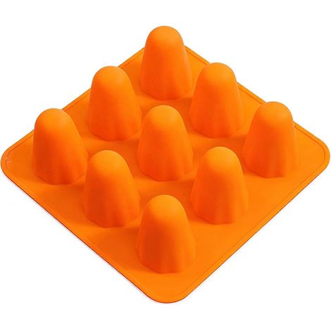 Moules en silicone alimentaire pour gâteaux, chocolats, mousses et desserts d'Halloween - FunGhost BOrange (1/5)