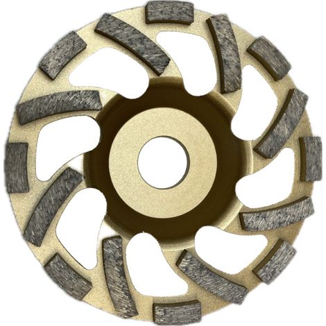 Trade-Shop PROFI Diamant Schleifteller Schleiftopf 125mm Durchmesser 22,23mm Bohrung für viele Elektrowerkzeuge / 16 Turbo-Segmente 5mm - 1 Stück (1/2)