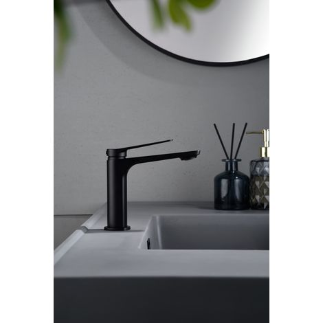 Monomando lavabo Nápoles negro mate