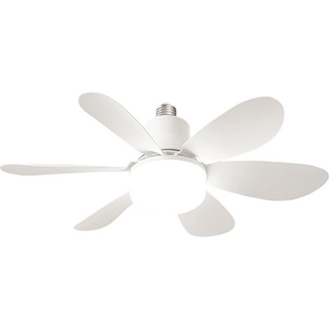 Deckenventilator, geräuscharmer Deckenventilator, 40-W-Deckenventilator mit Lampe und E27-Fassung, 6 Flügel, 3 Geschwindigkeitsstufen, geräuscharm, für Wohnzimmer, Schlafzimmer (52 cm) (1/5)