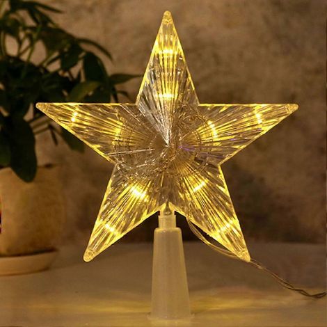 Étoile lumineuse LED à couleurs changeantes pour sapin de Noël, décoration pour sapin d'intérieur et d'extérieur, 25-26 cm (1/5)
