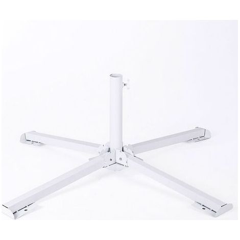 Faltbarer Sonnenschirmständer – ideal für Gärten, Terrassen, Cafés usw. – 1 Set, weiß (1/5)