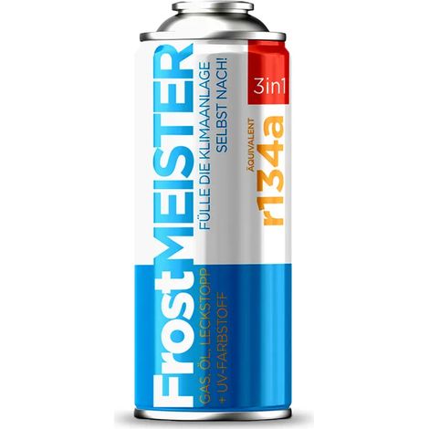 FROSTMEISTER 3in1 400ml - Bomboletta refrigerante R134A + olio lubrificante + sigillante  Gas per ricarica aria condizionata