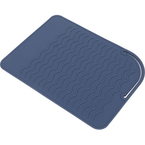 Tapis de cuisson en silicone antidérapant bleu ondulé résistant à haute température (1/5)