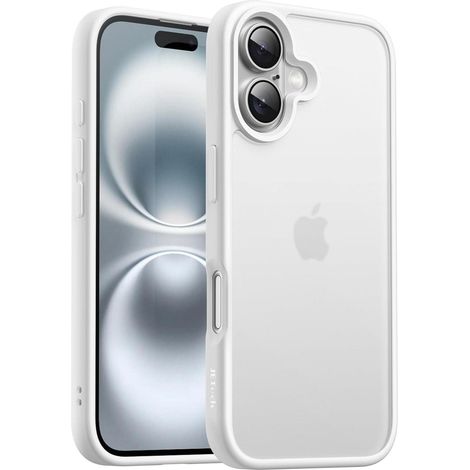 Coque mate translucide pour iPhone 16 6,1 pouces, protection antichoc niveau militaire (1/5)
