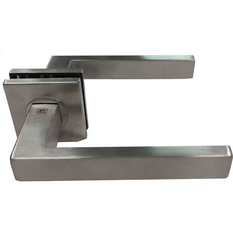 Béquille double rectangle JADE Slim SLC03 sur rosace carré inox bronzé - HERACLES - B-INOX-SLC03