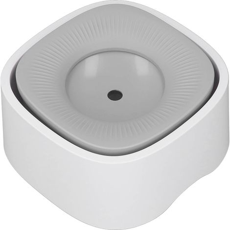 Schwimmender Napf für Hunde und Katzen, auslaufsicher, automatischer Wasserspender, ABS, quadratisch, weiß. (1/5)