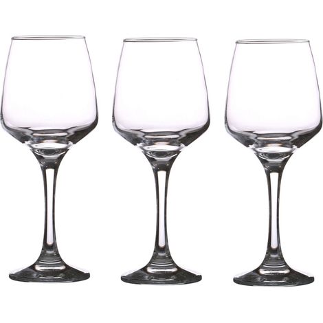 Lot de 3 verres à Vin 29,5 cl - Forme Harmonieuse pour Présentation de Table - Livraison gratuite