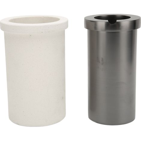 Lot de creusets en graphite 165ml résistant 2000℃, anti-corrosion acide et alcalin, avec revêtement quartz, pour fusion de l'or (1/5)