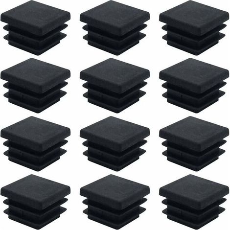 40 Pièces Embouts Carrés pour Meubles Bouchons de Tube Carrés en Plastique 20mm x 20mm Bouchons de Tube Tapis Antidérapant Embout Rectangulaire Noir Bouchons d'Insertion Cache-Tuyau pour Chaises Burea (1/4)