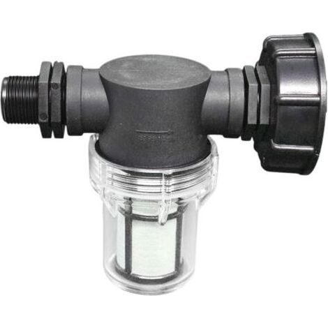 Robinet Raccord Cuve 1000 L, Articulation de Tuyau de Jardin pour Collecteurs d'eau de Pluie avec Fonction de Filtre,S60x6 Adaptateur De Réservoir d'eau IBC (3/4'' Fil extérieur) (1/4)