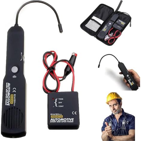 Em415pro Traceur de câble électrique, détecteur de circuit ouvert et court, testeur de circuit automobile, outil de diagnostic de circuit de voiture numérique DC 6-42 V, détecteur de circuit et kit de (1/5)