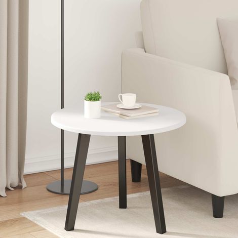 Plateau de table rond Ø 50 cm en bois d’ingénierie blanc pour meuble DIY, épaisseur 1,5 cm - PANGIVO (1/5)