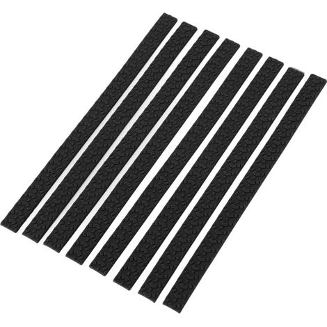 Lot de 8 protections de roues de valise en silicone imperméable, insonorisantes, noires. (1/5)