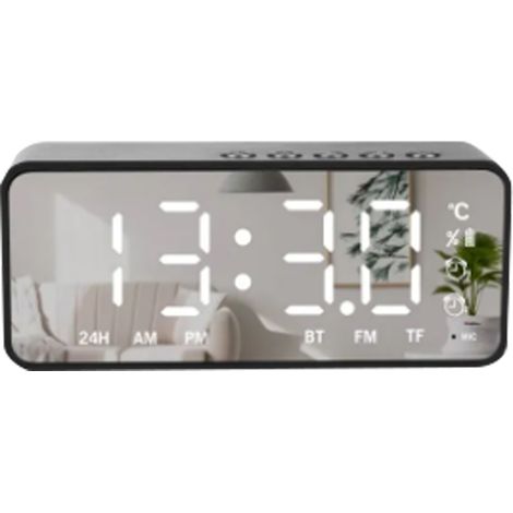 Intelligenter digitaler Wecker mit multifunktionalem Bluetooth 5.0-Lautsprecher und Spiegeloberfläche für das Schlafzimmer (1/5)