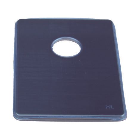 HL04000.9E Abdeckplatte Edelstahl mit Einzelöffnung, 3 Laschen