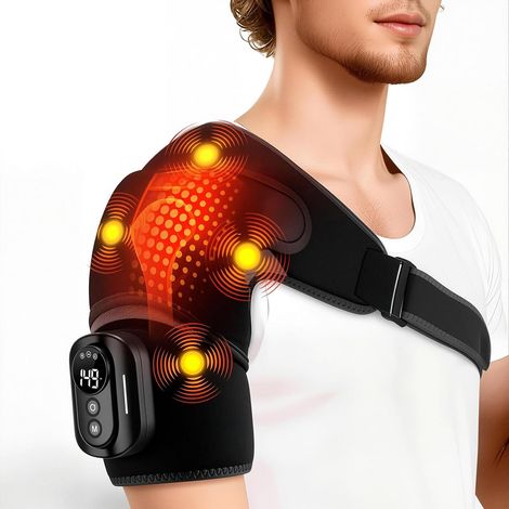 Masajeador de pies 3 en 1, portátil, 3000 mAh, negro, para uso en tobillos, eléctrico, inalámbrico, con 3 modos de masaje, 6 niveles de calor y 3 ajustes de temporizador. (1/5)