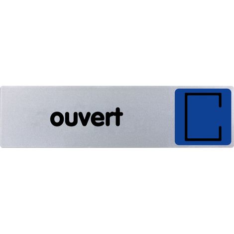 Plaque de porte Ouvert - couleur 170x45mm - 4033327
