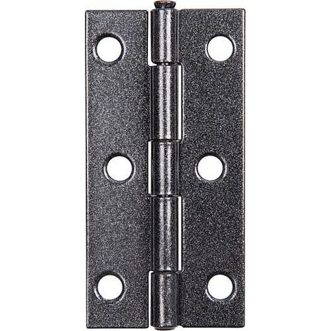 Scharnier DURAVIS80 40  1,25 mm, Material: Stahl, blau verzinkt, Oberfläche: schwarz-diamant, mit vernietetem Edelstahlstift