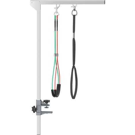 Klappbarer Hundepflegearm mit Klemme, Aluminium, verstellbar, silber (1/4)