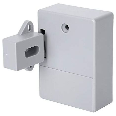 Serrure d'armoire Intelligente 125KHz, Ouverture de Carte RFID électronique pour bibliothèques de Sauna, usines et Bureaux de Garde-Robe - sans perceuse(Gris) (1/4)