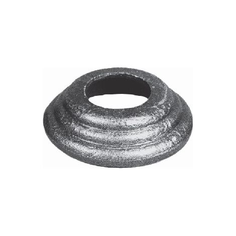 Cache scellement circulaire 3 marches pour barreau Ø16mm - Largeur 40mm Hauteur 20mm - Fer forgé - À souder - DECO FER FORGE