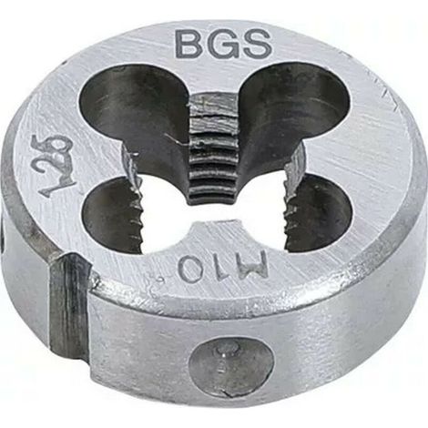 Filière M10 x 1.25 - Acier GCr15 - Ø 25.4 mm - Épaisseur 9 mm - Pour Filetage et Réparation de Filetage - 1 Pièce