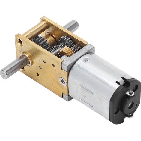 Getriebemotor mit Drehzahlreduzierung, doppelter Abtriebswelle, Schneckenmotor mit Bürsten, hohes Drehmoment für Maschinen, DC 3 V, 60 U/min (1/5)
