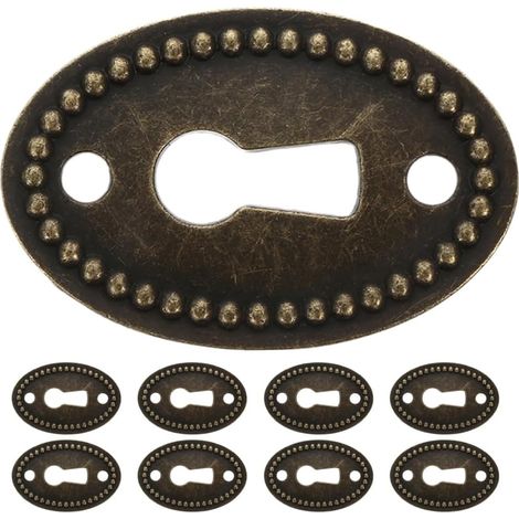Lot de 12 plaques décoratives ovales pour trous serrure porte, à (1/5)