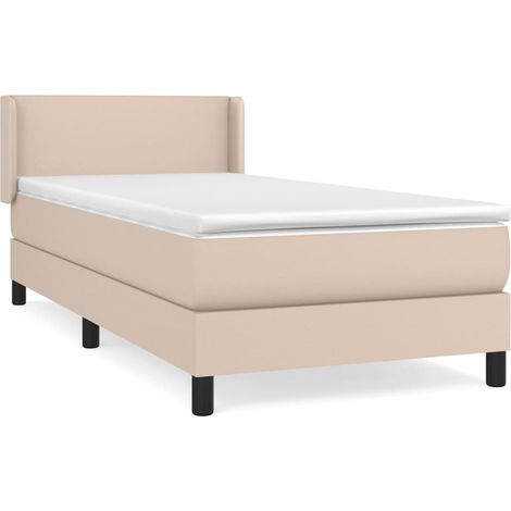 Maison Exclusive - Giroletto a Molle con Materasso Cappuccino 100x200cm Similpelle