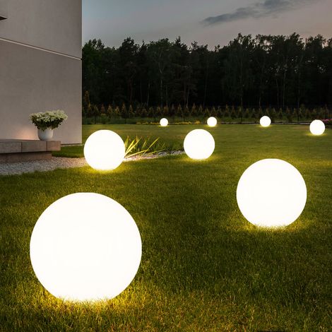 Etc-Shop – Lampe solaire LED boule 20 cm – Durée d'éclairage 6-8 heures – IP44 pour extérieur – Set de 8 pièces – Installation facile