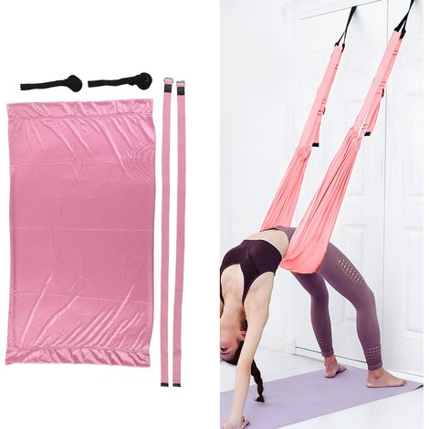 Aerial-Yoga-Gurt für Hüftöffnung, Spagat, Dehnung, Training, elastischer Gürtel (rosa) (1/5)